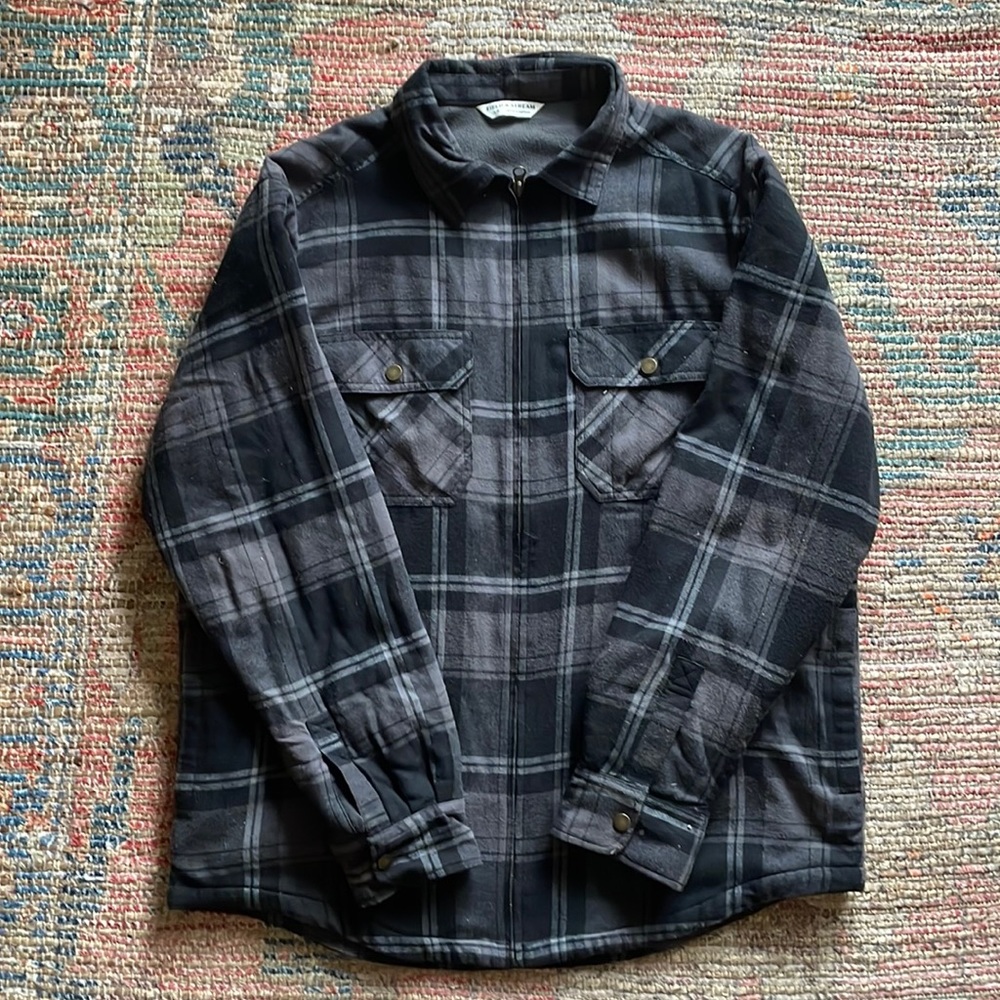 Flannel shirt jacket